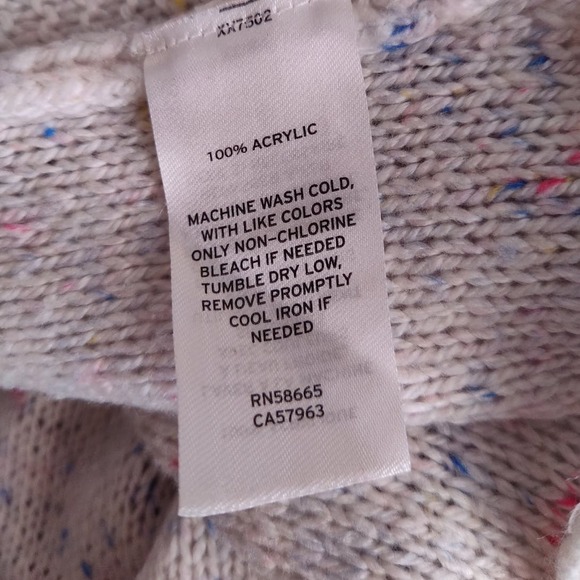 Tucker and Tate Speckled Marled Colorful Layering Thin Cable Knit Sweater XL - Picture 6 of 7